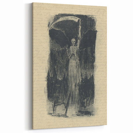 Mysterious Gothic Artworks – Vintage Gothic Print of Grim Reaper Figure