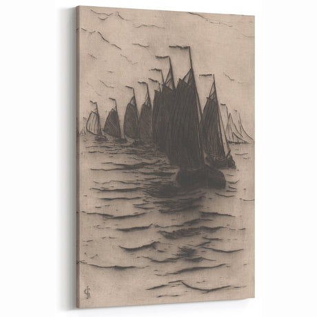 Gothic Wall Art – Vintage Gothic Sailboat Artwork for Dark Decor Style