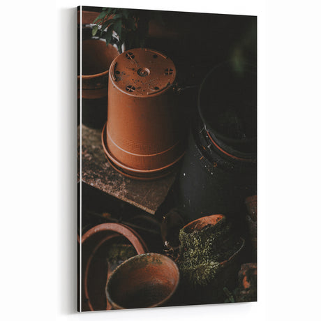 Rustic Wall Art - Garden Pots and Moss for Vintage Farmhouse Decor