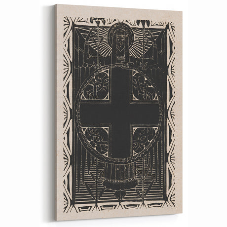 Gothic Wall Art | Medieval Gothic Cross Print | Dark Decor Style