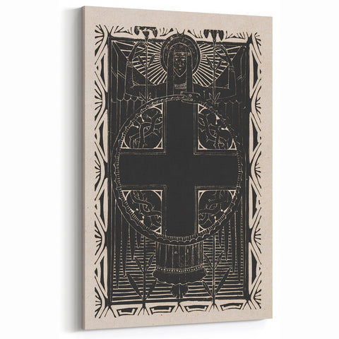 Gothic Wall Art | Medieval Gothic Cross Print | Dark Decor Style