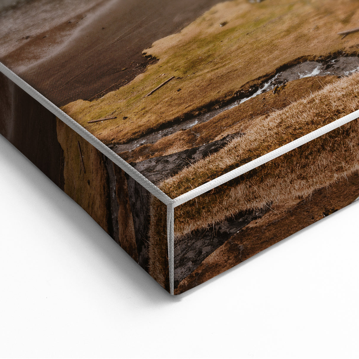 Rustic Wall Art - Mountain Waterfall and Cabin for Farmhouse Decor