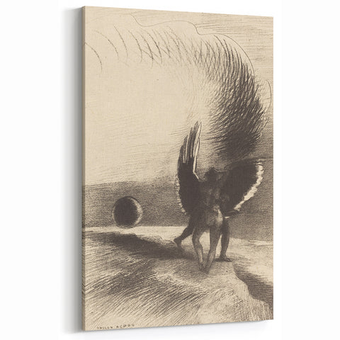 Gothic Angelic Embrace – Dark and Moody Gothic Canvas Print