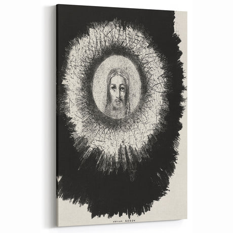 Gothic Halo Portrait – Dark and Mystical Gothic Wall Art Canvas Print