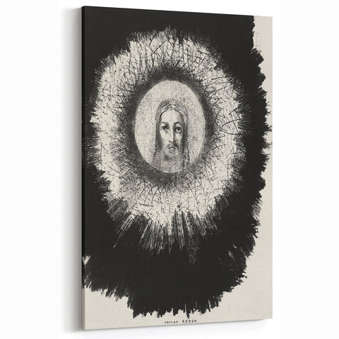 Gothic Halo Portrait – Dark and Mystical Gothic Wall Art Canvas Print