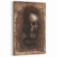 Gothic Skull and Serpent – Dark and Mysterious Gothic Canvas Print