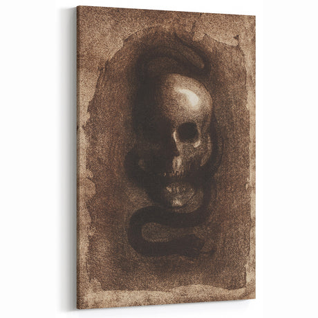 Gothic Skull and Serpent – Dark and Mysterious Gothic Canvas Print