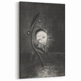 Gothic Flower and Face – Surreal Dark Gothic Wall Art Canvas Print