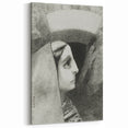 Gothic Woman’s Profile – Dark and Mysterious Gothic Wall Art Canvas Print