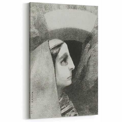Gothic Woman’s Profile – Dark and Mysterious Gothic Wall Art Canvas Print