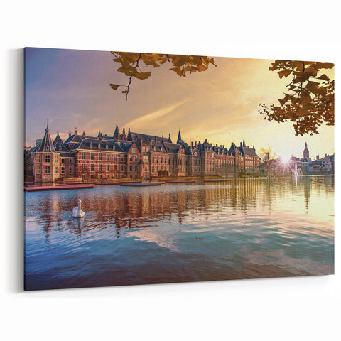 Holland Landscape Prints - Historic Dutch Architecture at Sunset