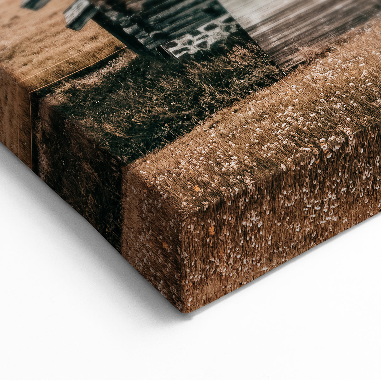 Farmhouse Wall Art – Rustic Cabin and Mountain Scene for Country Decor