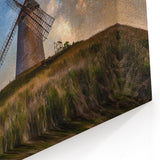 Windmill Wall Art - Starry Night Sky Over Dutch Windmill