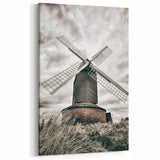Farmhouse Wall Art – Classic Windmill with Dramatic Sky for Rustic Decor