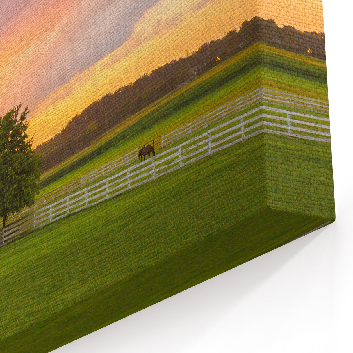 Pennsylvania Landscape Art - Peaceful Farm Sunset Framed Pennsylvania Views