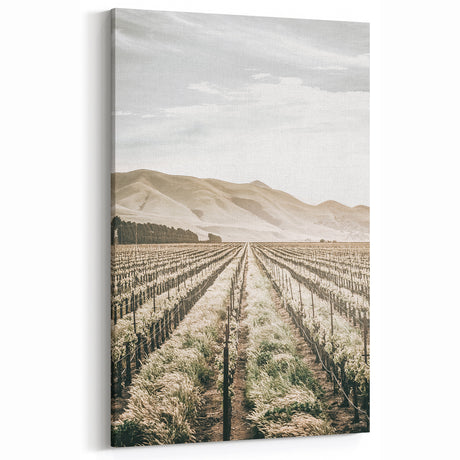 Farmhouse Wall Art: Serene Vineyard Landscape, Rustic Country Decor