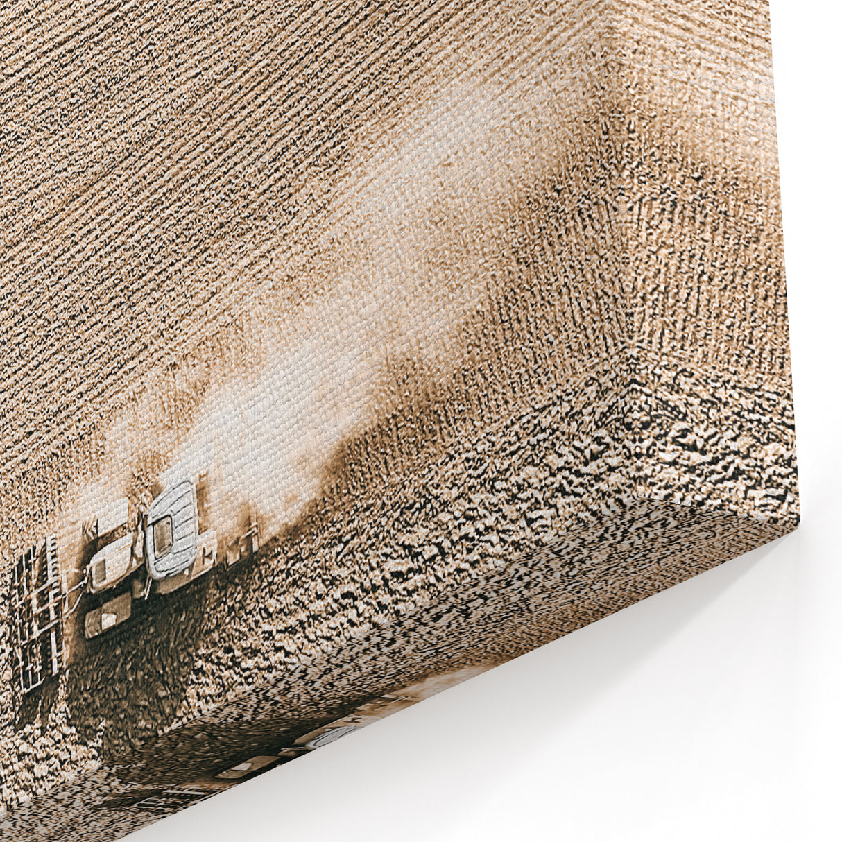 Farmhouse Wall Art: Rustic Field with Tractor, Country Style Decor