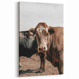 Farmhouse Wall Art: Rustic Cow Portrait, Country Livestock Decor