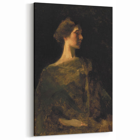 Shadowy Dark Academia Wall Art | Vintage Gothic Portrait for Study Decor
