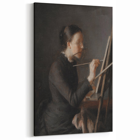 Dark Academia Wall Art | Vintage Gothic Artist at Work for Study Decor