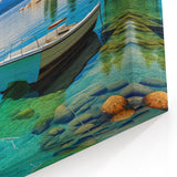 Crystal Waters Boat Art - Lake Tahoe Calm Reflections Canvas Prints