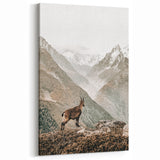 Rustic Farmhouse Wall Art - Vintage-Inspired Mountain Scene with Wildlife