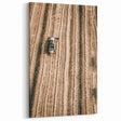 Farmhouse Wall Art - Aerial View of Rustic Wheat Field with Harvester