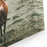 Farmhouse Wall Art - Rustic Country Cattle in Green Pasture Scene