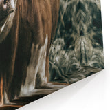 Farmhouse Wall Art - Close-Up of Rustic Country Cow in Green Pasture