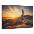 Cape Cod Lighthouse Art - Majestic Coastal Sunset Wall Decor