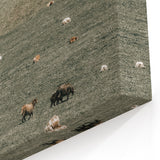 Farmhouse Wall Art - Rolling Hills with Grazing Cattle for Rustic Decor
