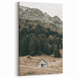 Farmhouse Wall Art - Secluded Cabin in Mountain Forest for Rustic Decor