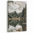Farmhouse Wall Art - Majestic Mountain Lake Reflection for Rustic Decor