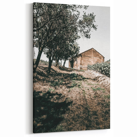 Farmhouse Wall Art - Rustic Barn and Pathway Under Trees for Country Decor
