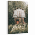 Farmhouse Wall Art - Rustic Wooden Barn Surrounded by Nature for Decor