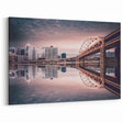 Vintage Map of Pittsburgh Prints – Reflection Cityscape and Bridge Art