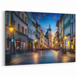 Krakow Wall Art - Evening Street View with St. Mary’s Basilica