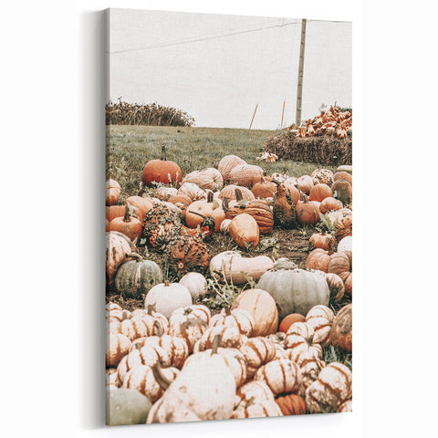 Harvest Pumpkin Patch Wall Art | Rustic Farmhouse Decor for Fall Homes
