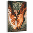 Heartfelt Horses Grazing Wall Art | Rustic Farmhouse Decor for Country Homes