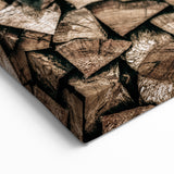 Stacked Firewood Wall Art | Rustic Farmhouse Decor for Cozy Homes