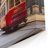 Lisbon Wall Art - Classic Trams in Baixa District Under Stone Archway