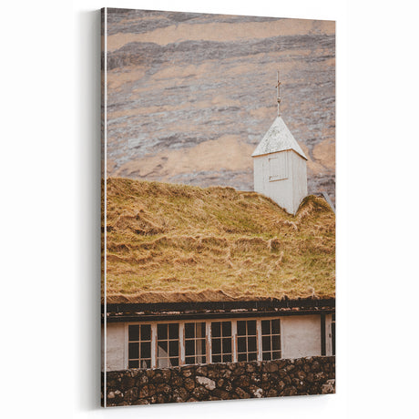 Rustic Farmhouse Building Wall Art – Vintage Cottage Decor Print