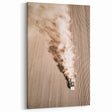 Aerial Farmhouse Wall Art of Harvesting Tractor - Rustic Country Decor