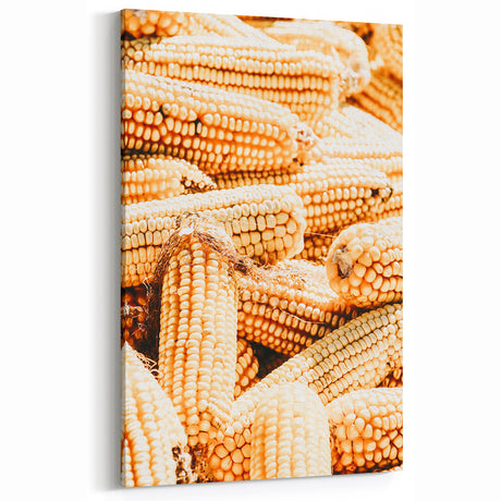 Rustic Farmhouse Wall Art – Vintage Corn Cobs Print for Country Style Decor