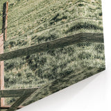 Farmhouse Wall Art – Green Pastures and Wooden Fence Print for Country Decor