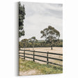 Farmhouse Wall Art – Fenced Pasture with Trees Print for Rustic Decor