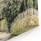 Farmhouse Wall Art – Hedge-Lined Path Print for Rustic Garden Decor