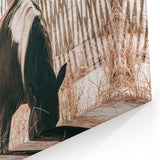 Farmhouse Wall Art – Grazing Horse in Sand Dunes Print