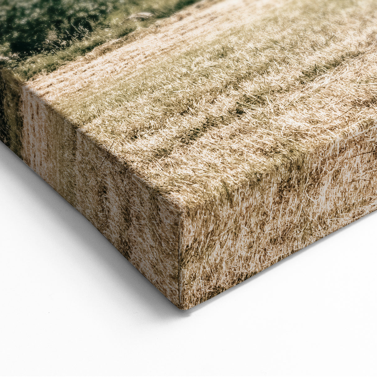 Farmhouse Wall Art - Scenic Country Landscape with Rustic Hay Bales