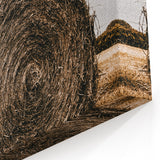 Farmhouse Wall Art - Rustic Hay Bale with Vintage Country Charm